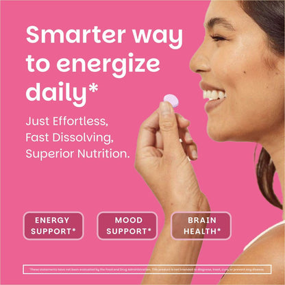 EZ Melts Dissolvable B12 2,500 Mcg - Vitamin B12 for Energy & Immune Support - Non-Gmo, Vegan & Gluten-Free - Red Cherry - 90 Sublingual Tablets (90 Servings)