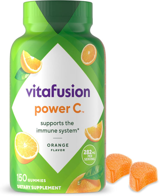 Vitafusion Power C Vitamin C Gummies for Immune Support, Orange Flavored, 282 Mg Vitamin C, America’S Number 1 Gummy Vitamin , 50 Day Supply, 150 Count