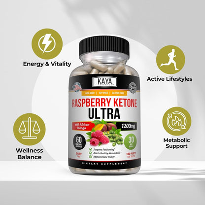 Naturals Keto Diet Raspberry Ketone -  Supplement, Appetite Control, Boost Metabolism - 60 Count
