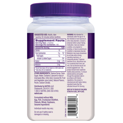 Natrol Melatonin 5 Mg., 180 Gummies