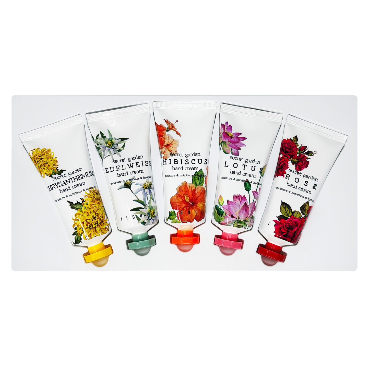 Jigott Secret Garden Hand Cream, 1.69 Fl Oz, 5-Pack