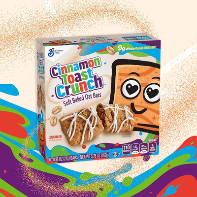 Cinnamon Toast Crunch Soft Baked Oat Bars, Chewy Snack Bars, 6 Ct