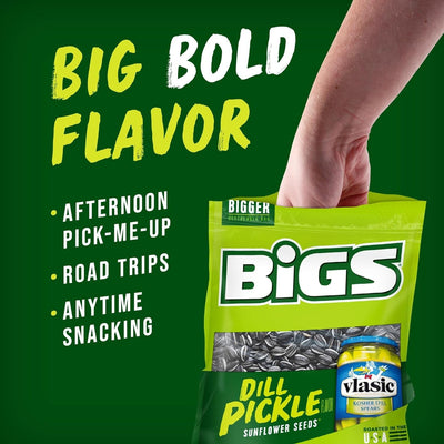 Bigs Vlasic Dill Pickle Sunflower Seeds, 16-Ounce