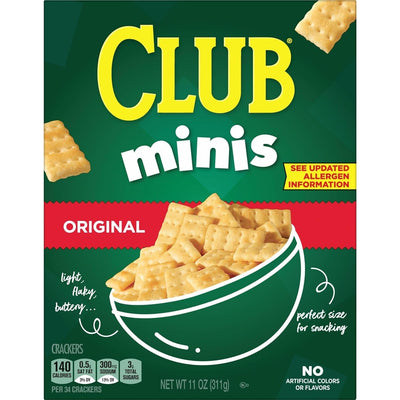 Club Minis Mini Crackers, Lunch Snacks, Snack Crackers, Original, 10Oz Box (1 Box)