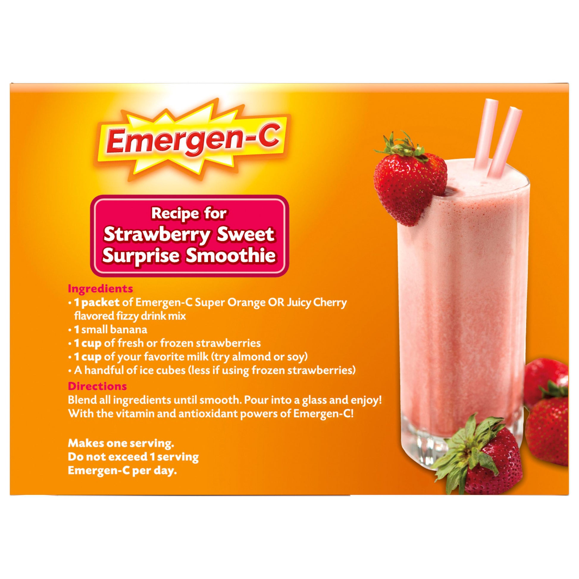Emergen-C 1000 Mg Vitamin C Daily Immune Support Variety Pack Drink Mix, 120 Packets