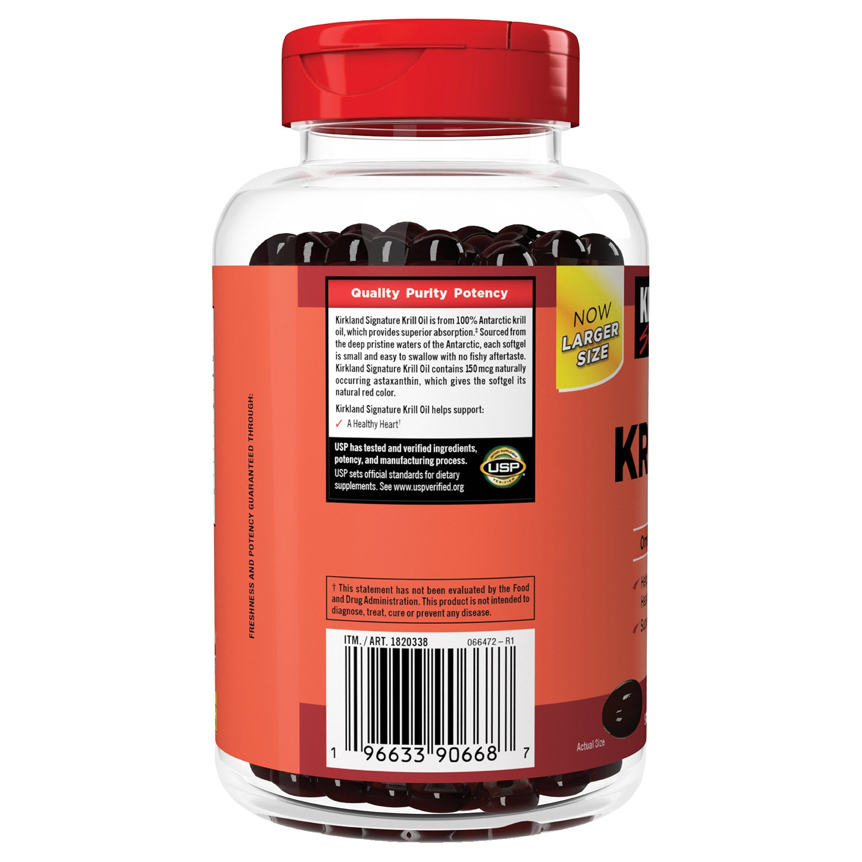 Kirkland Signature Krill Oil 500Mg, 180 Softgels