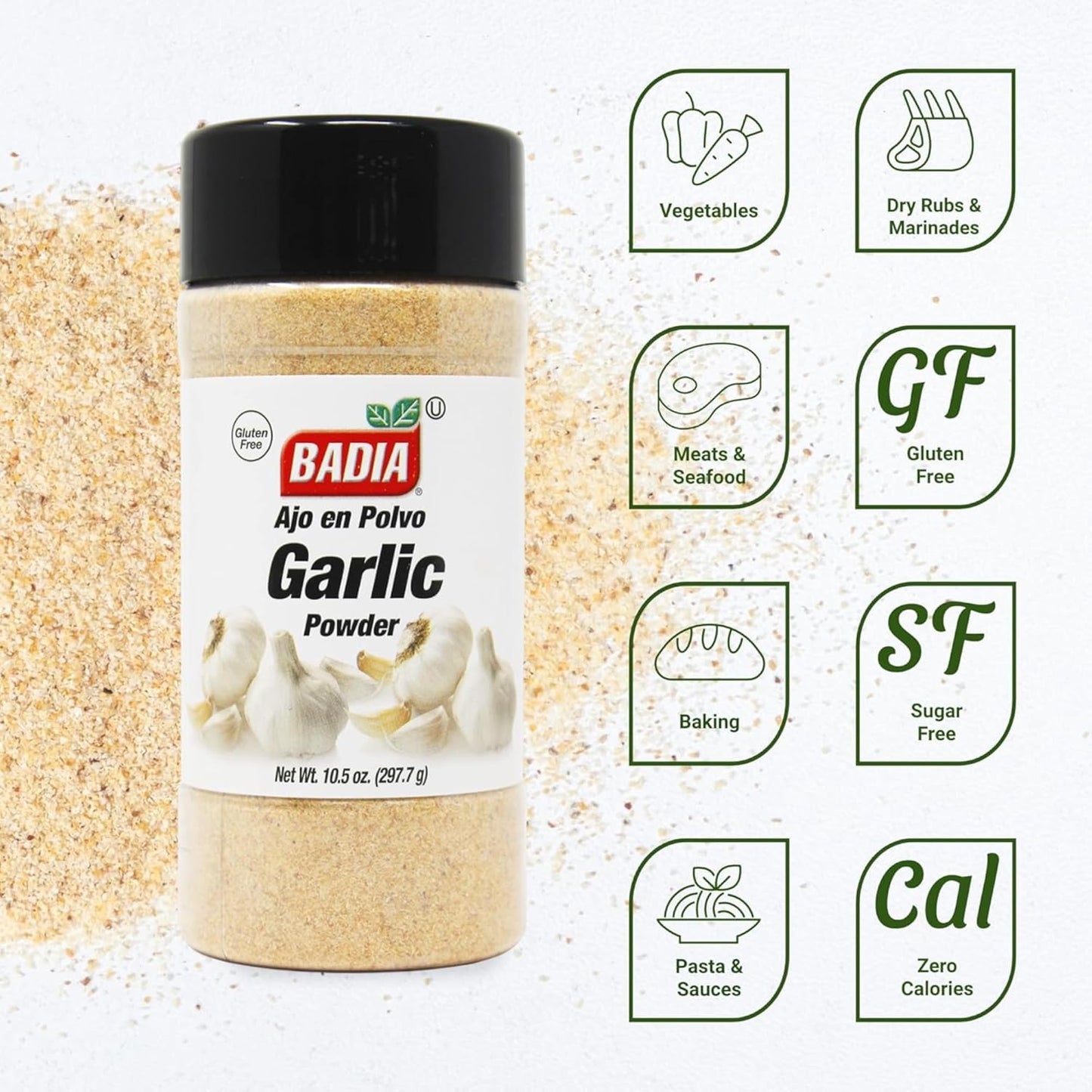 Badia Garlic Powder, 10.5 Oz Case of 6
