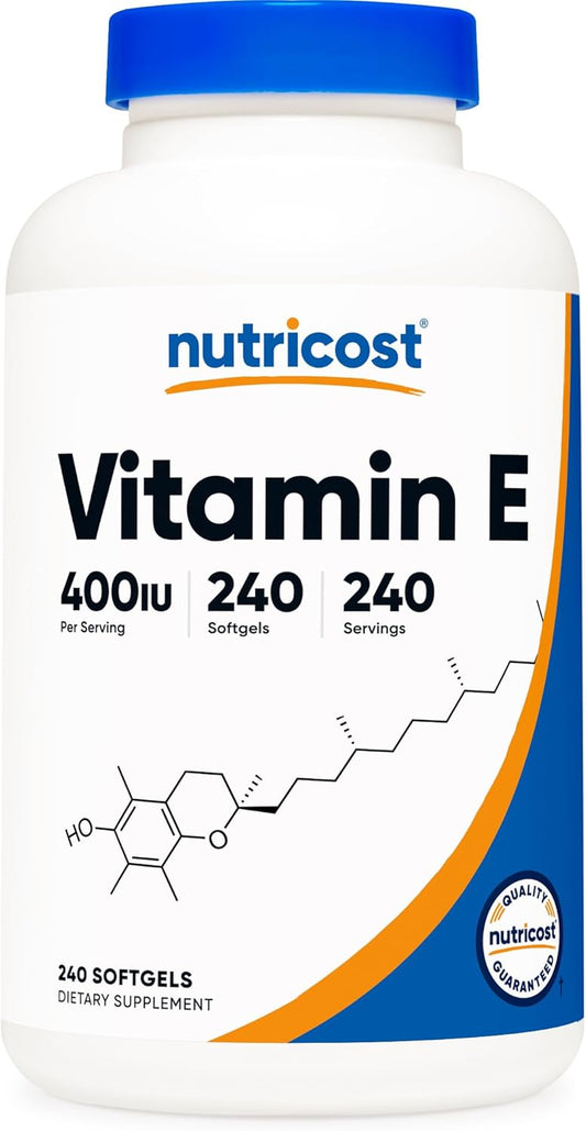 Vitamin E 400 IU, 240 Softgel Capsules - Gluten Free, Non-Gmo