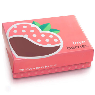 Home Delivery 6 Milk & Dark Chocolatey Sea Salt Covered Strawberries by Love Berries 