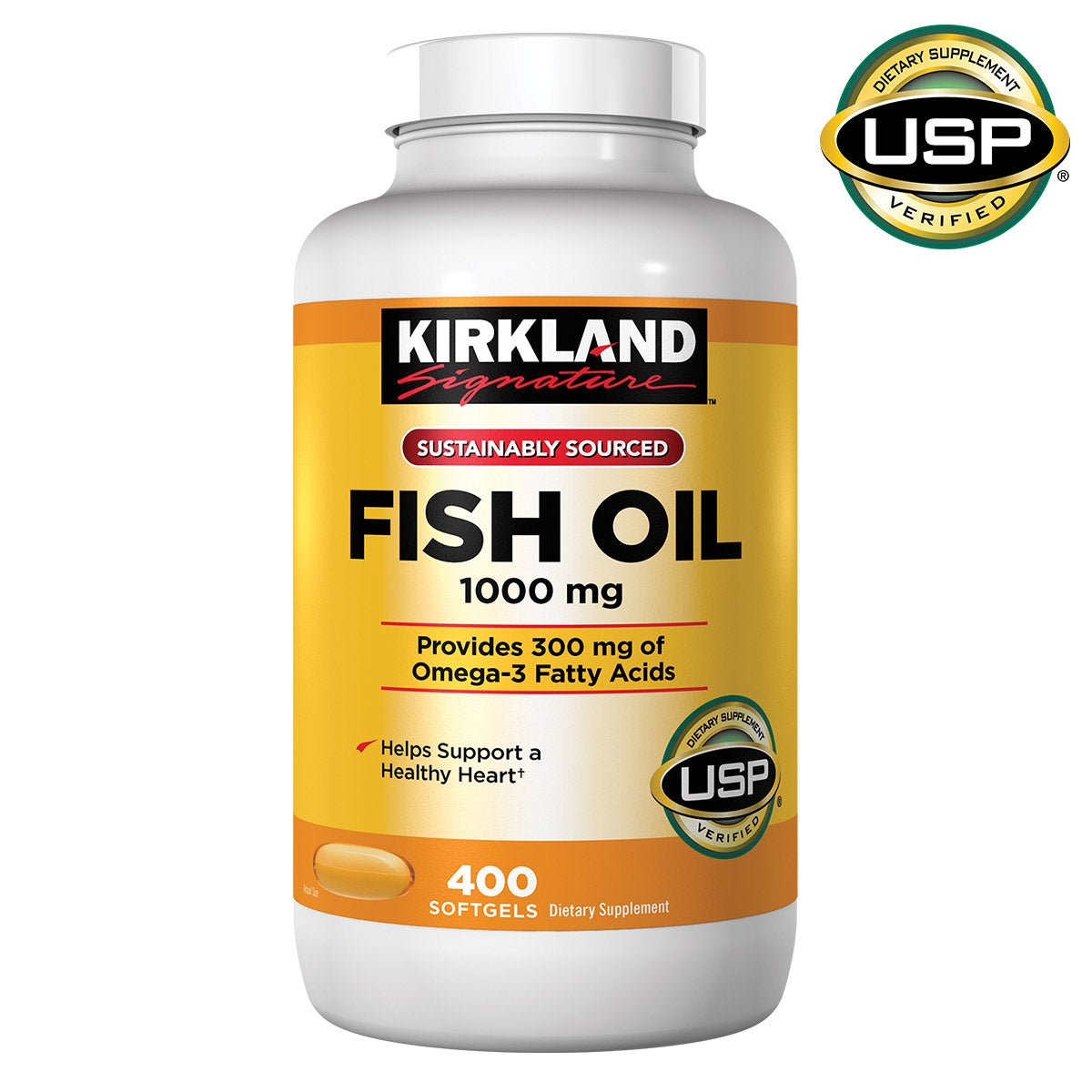 Kirkland Signature Fish Oil 1000 Mg., 400 Softgels