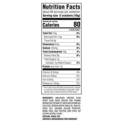 RITZ Original Crackers, 20.5 Oz Case of 6