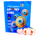 Gummy Candies - Jelly Filled Gummies - Gummy Eyeballs Halloween Candy Filled with Real Peach Jam - 5 Pcs Individually Wrapped Chewy Candy - Halloween Party Favor