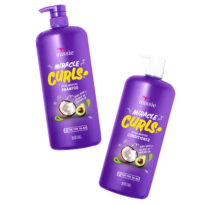 Aussie Miracle Curls Shampoo & Conditioner 39.9 Fl Oz Each