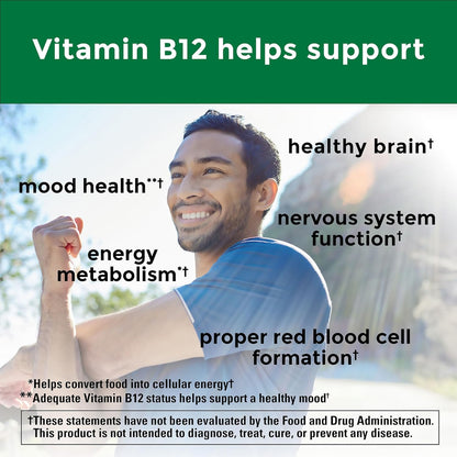Nature Made Vitamin B12 1000 Mcg, B12 Vitamins, Dietary Supplement for Energy Metabolism Support, 160 Time Release Tablets, 160 Day Supply
