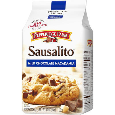 Pepperidge Farm Sausalito Crispy Milk Chocolate Macadamia Nut Cookies, 7.2 OZ Bag (8 Cookies)