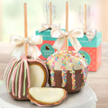 Home Delivery Sweet Celebration Milk and White Chocolate Covered Caramel Apples Pair 2 Count 