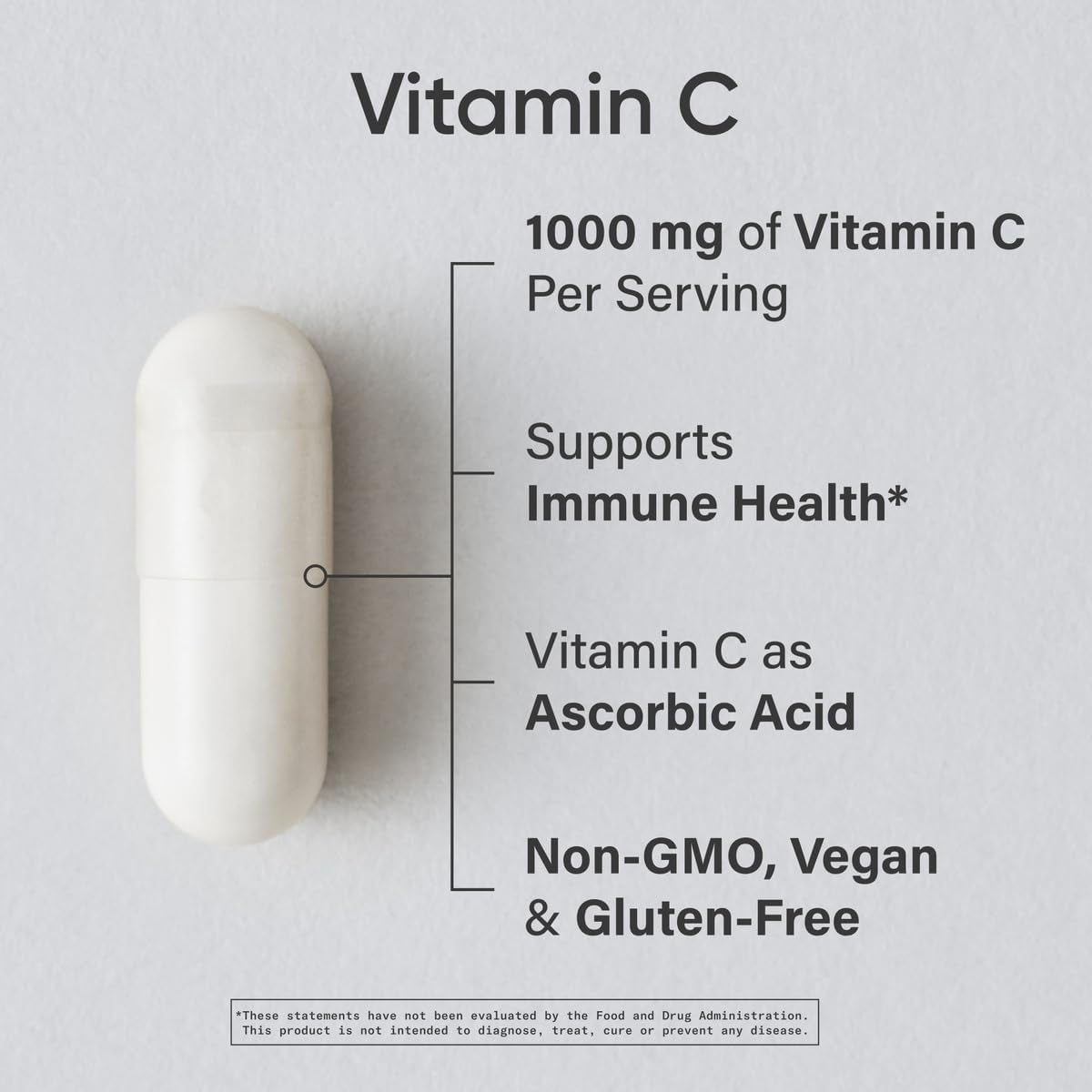 Sports Research High  Vitamin C Supplement - Vegan Veggie Capsules for Antioxidant Activity & Immune Support - Non-Gmo Verified & Gluten Free - Ascorbic Acid Vitamin C 1000Mg, 240 Count