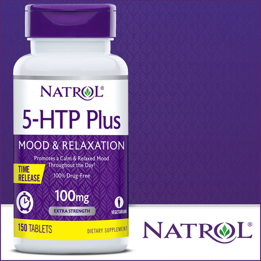 Natrol 5-HTP plus Mood & Relaxation 100 Mg., 150 Time Release Tablets