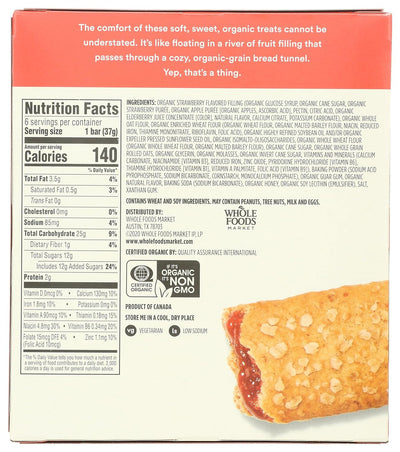 , Organic Strawberry Cereal Bar 6 Count, 7.8 Ounce