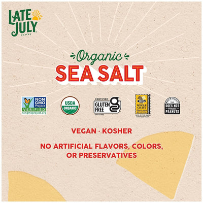 Late July Snacks Thin and Crispy Organic Tortilla Chips with Sea Salt, 10.1 Oz Bag