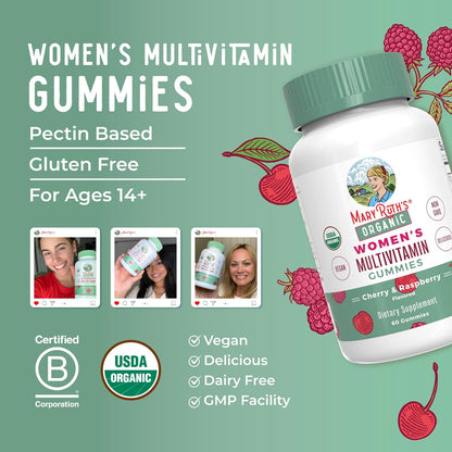 Maryruth Organics Multivitamin for Women 14 | Women'S Multivitamin Gummies for Immune Support| Skin Health | Sugar Free | Vegan | Non-Gmo | 60 Count
