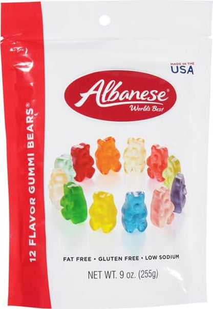 Albanese World'S Best 12 Flavor Gummi Bears , 9Oz Case of 12
