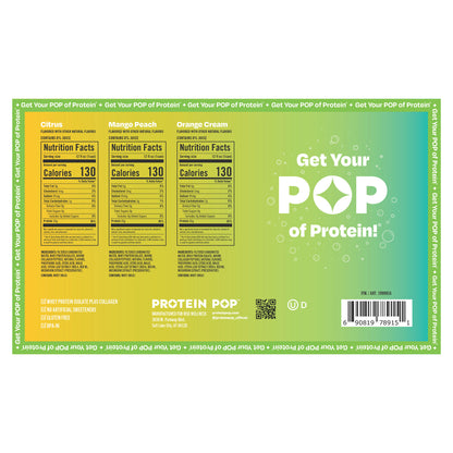 Protein Pop 30G Clear RTD Variety Pack, 15-Count