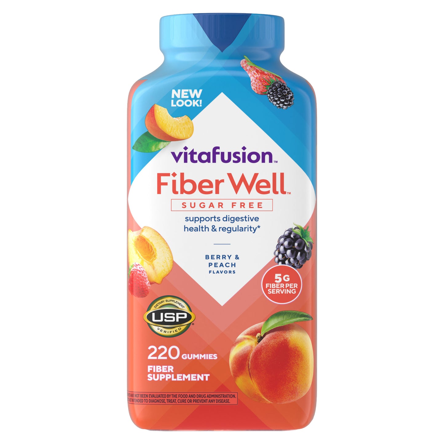 Vitafusion Fiber Well 5 G Sugar Free Fiber, 220 Gummies