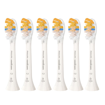 Philips Sonicare A3 All-In-One  Electric Toothbrush Heads, Soft Bristle, Plaque Removal, Whitening and Gum Care, 6-Pack