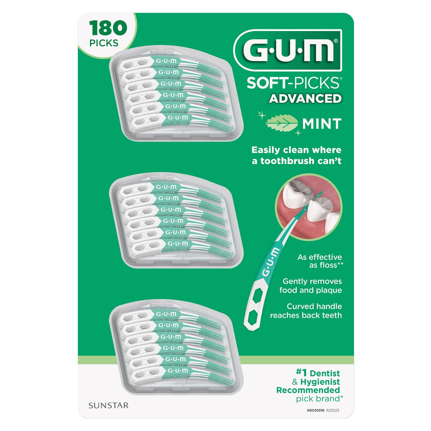 GUM Soft-Picks Advanced Mint, 180-Count