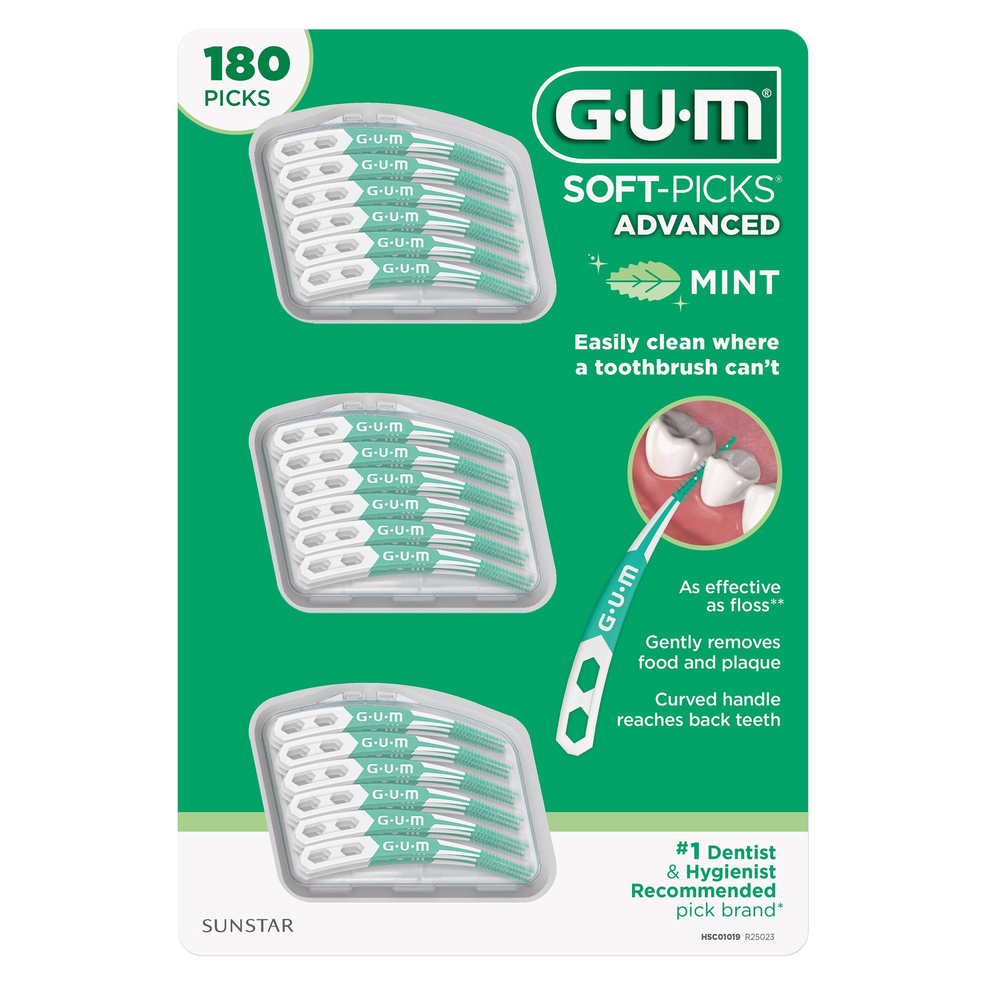 GUM Soft-Picks Advanced Mint, 180-Count