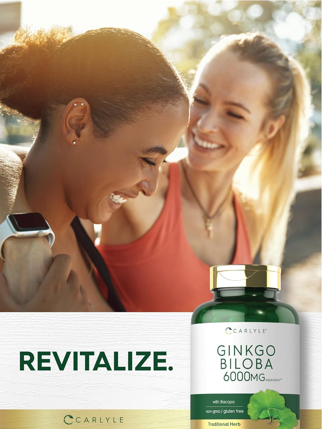 Carlyle Ginkgo Biloba Pills | 6000Mg | 200 Capsules | with Bacoba Extract | Extra Strength, Non-Gmo and Gluten Free Herbal Supplement