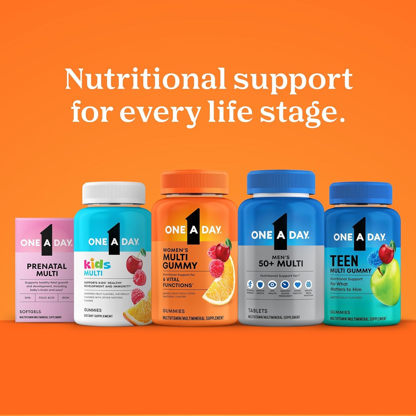 One a Day Multivitamin for Men - Daily Mens Multivitamins with Vitamin D, Zinc, Folic Acid, and B Vitamins, Physical Energy Support, 200 Count