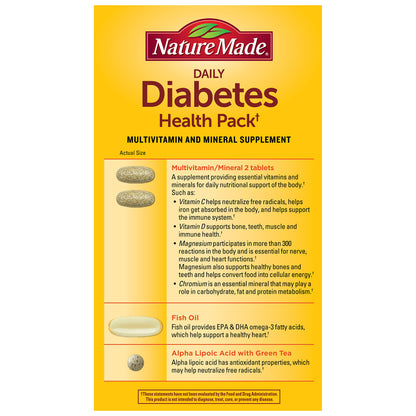 Nature Made Diabetes Health Pack, 60 Packets