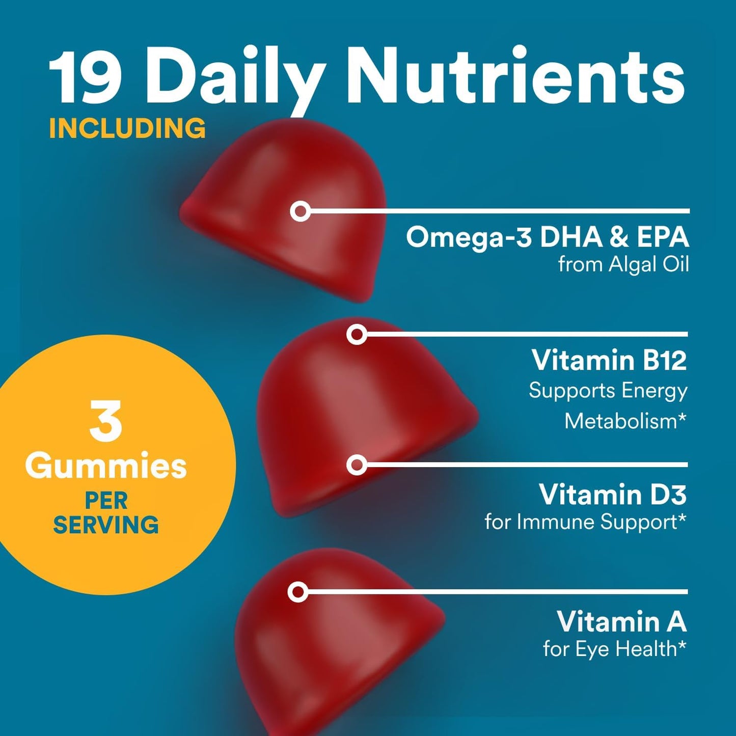 Smartypants Men'S Multivitamin Gummies - Improved Formula: Omega 3 (DHA/EPA), Methylfolate, Vitamin D3, C, Vitamin B12, B6, Vitamin A, K, Zinc & Selenium, Gluten Free, 90 Count (30 Day Supply)