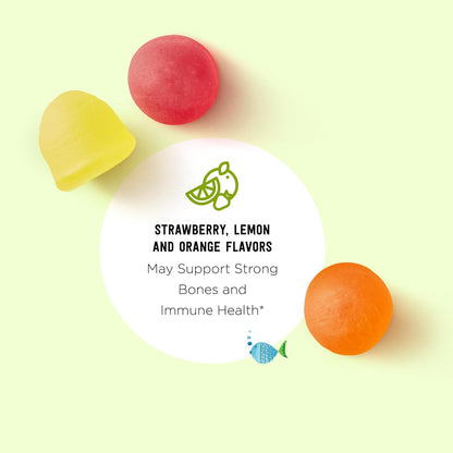- Mama Bear Organic Kids Vitamin D3 25 Mcg (1000 IU) Gummies per Serving, Bone and Immune Health, Strawberry, 80 Count