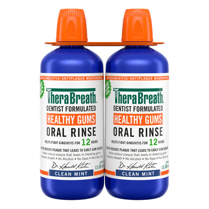Therabreath Healthy Gums Oral Rinse, 33.8 Fl Oz, 2-Pack