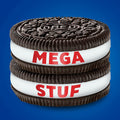OREO Mega Stuf Chocolate Sandwich Cookies, Family Size, 17.6 Oz
