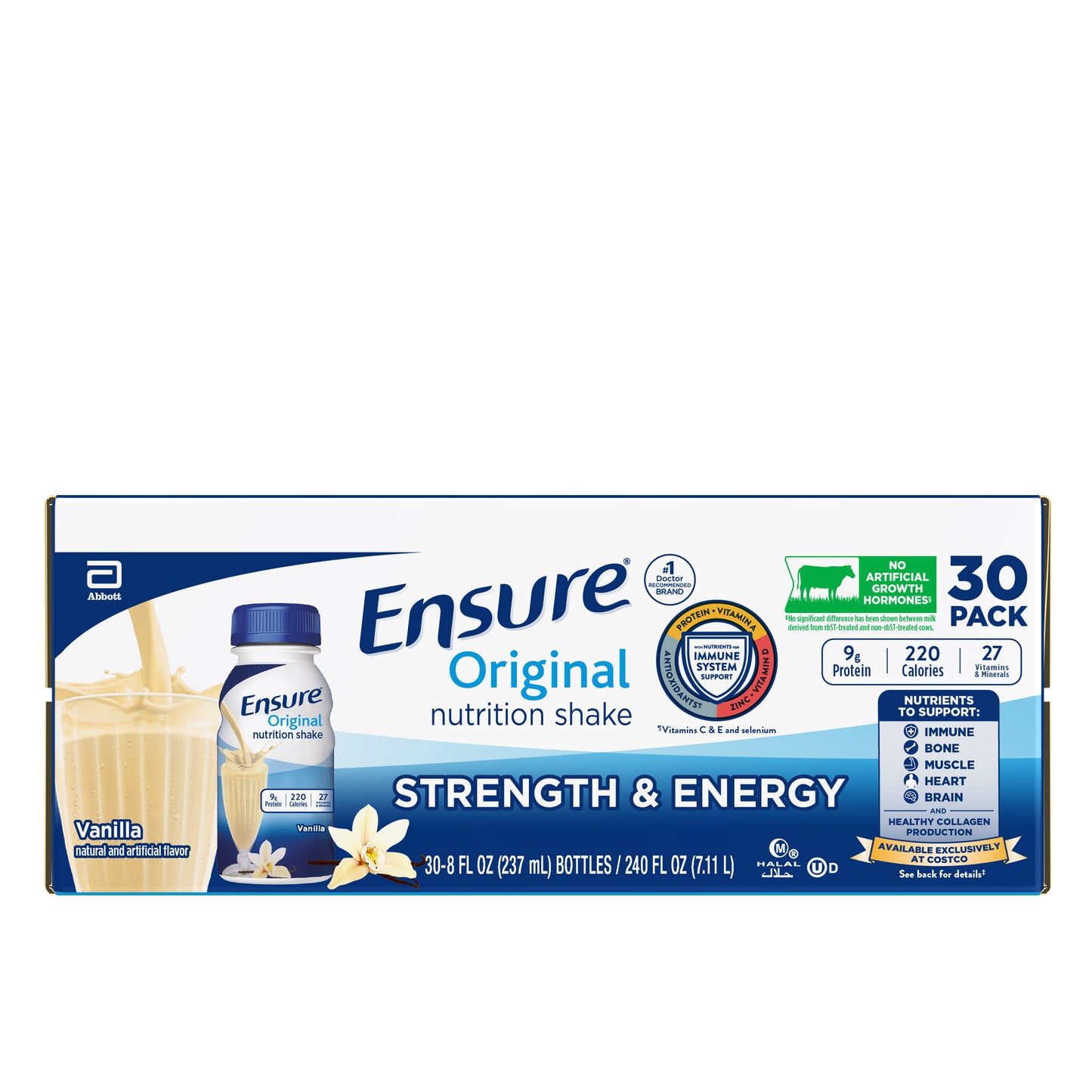 Ensure Original Nutrition Shake, 8 Fl. Oz, 30-Pack, Vanilla