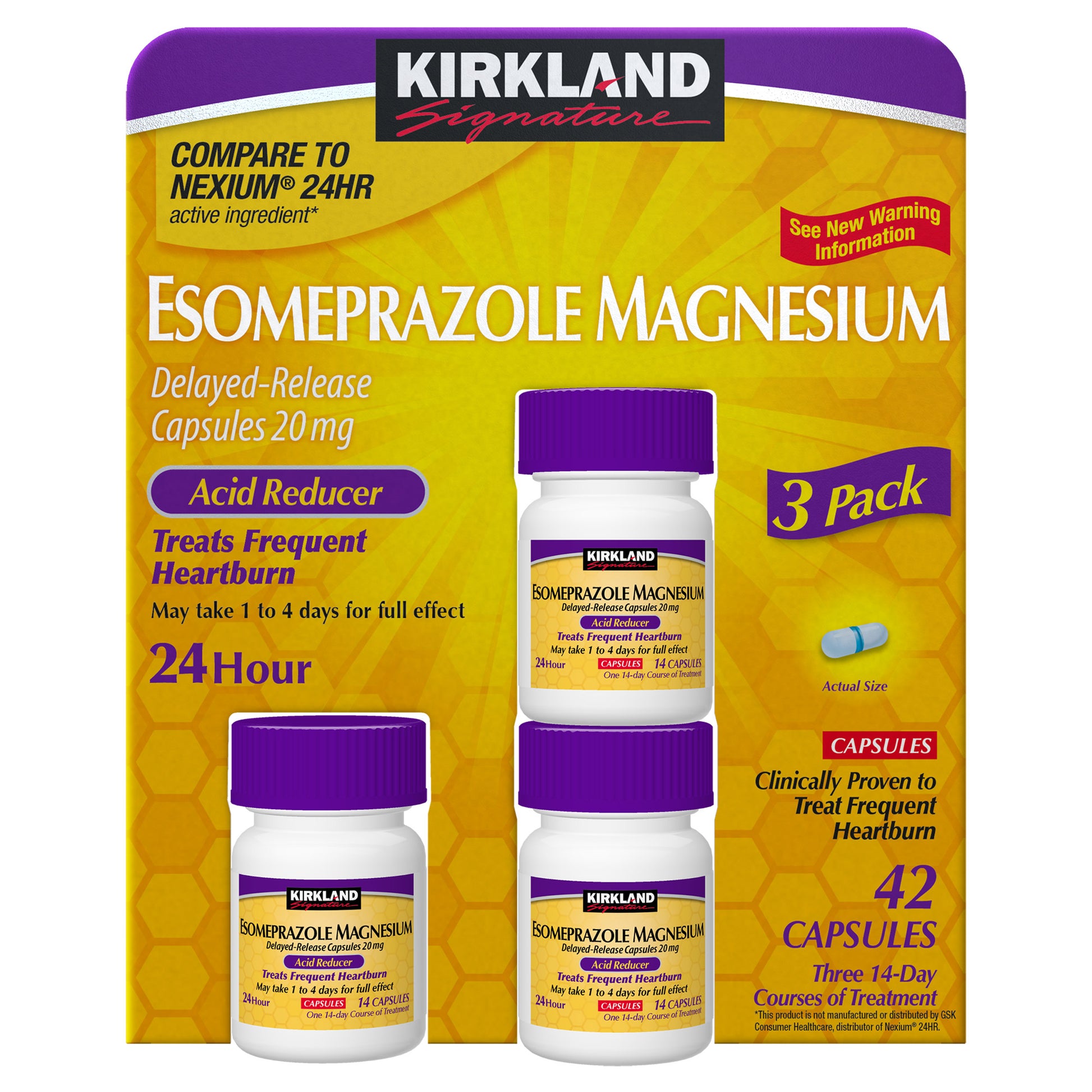 Kirkland Signature Esomeprazole 20 Mg., 42 Capsules