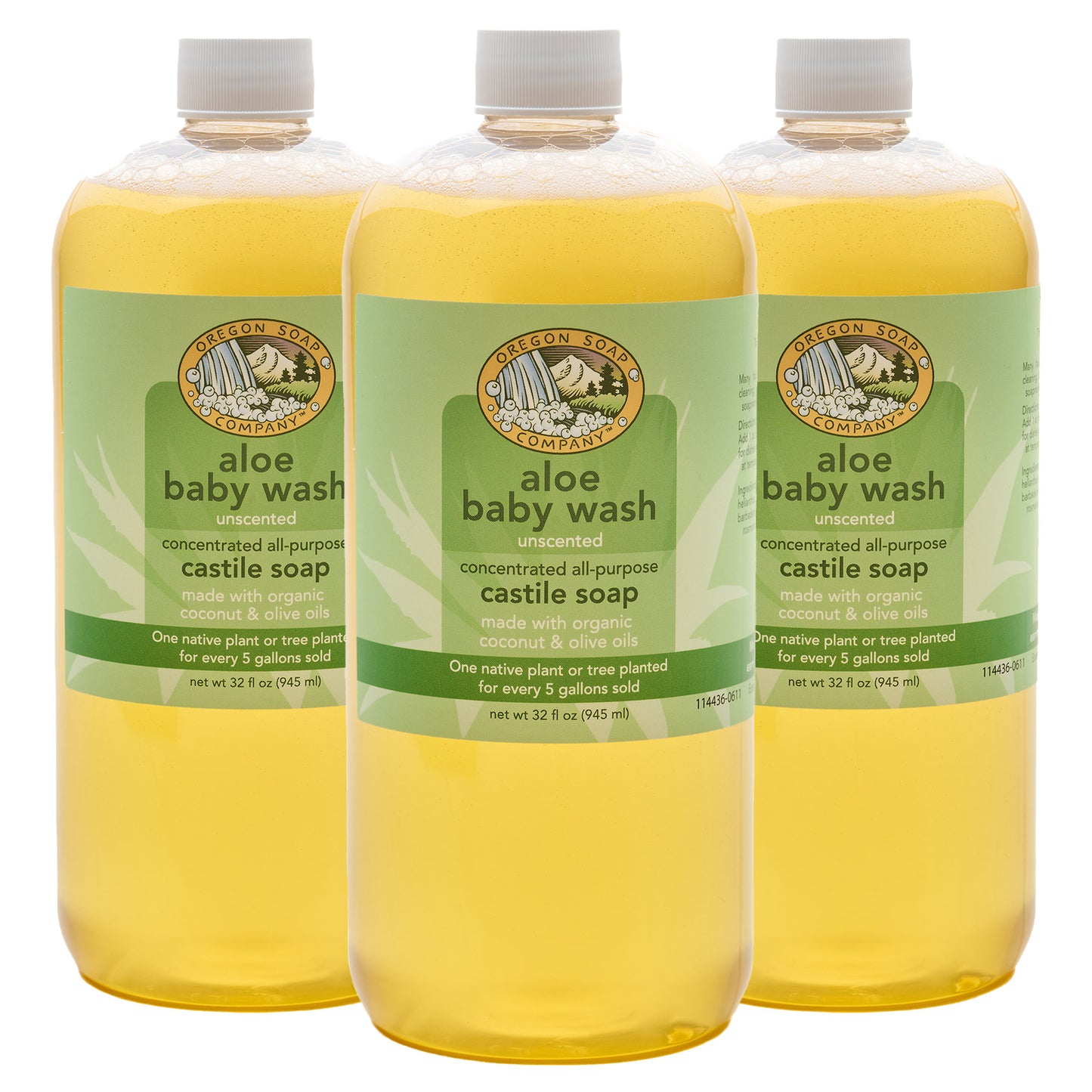 Oregon Soap Company Organic Castile Soap, 32 Fl Oz, 3-Pack