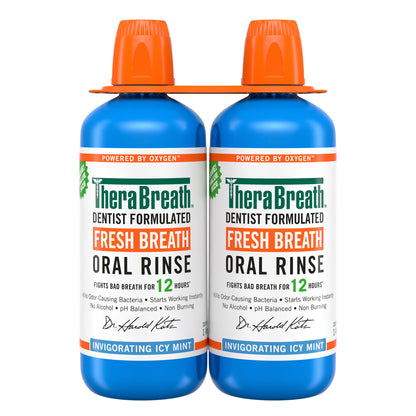 Therabreath Icy Mint Oral Rinse, 1 Liter, 2-Pack