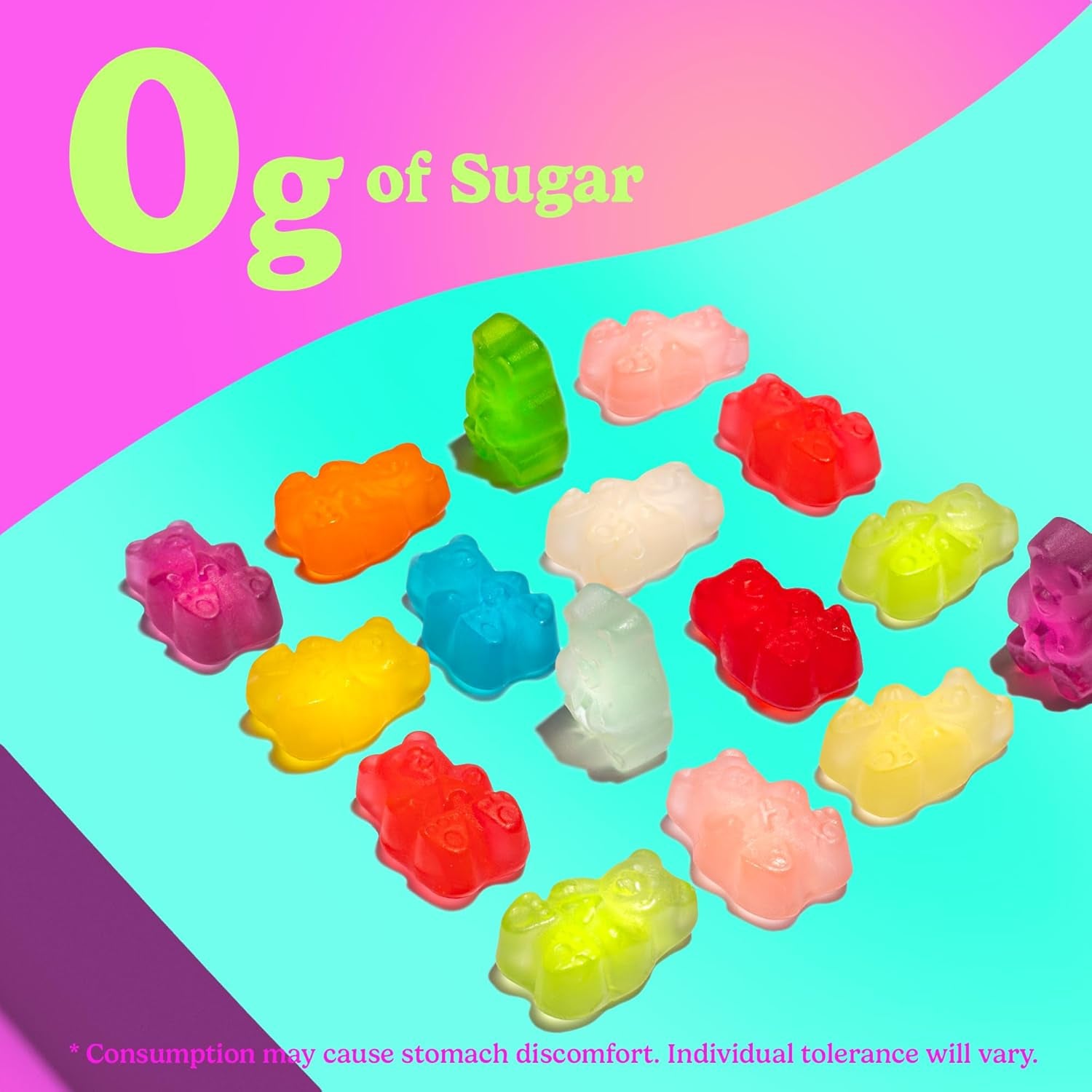 Albanese Candy, Sugar Free 12 Flavor Gummi Bears, 3.5 Oz. Bag, Case of 12