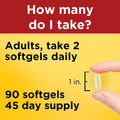 Nature Made Fish Oil 1000 Mg Softgels, Omega 3 Fish Oil Supplements for Healthy Heart Support with 90 Softgels, 45 Day Supply