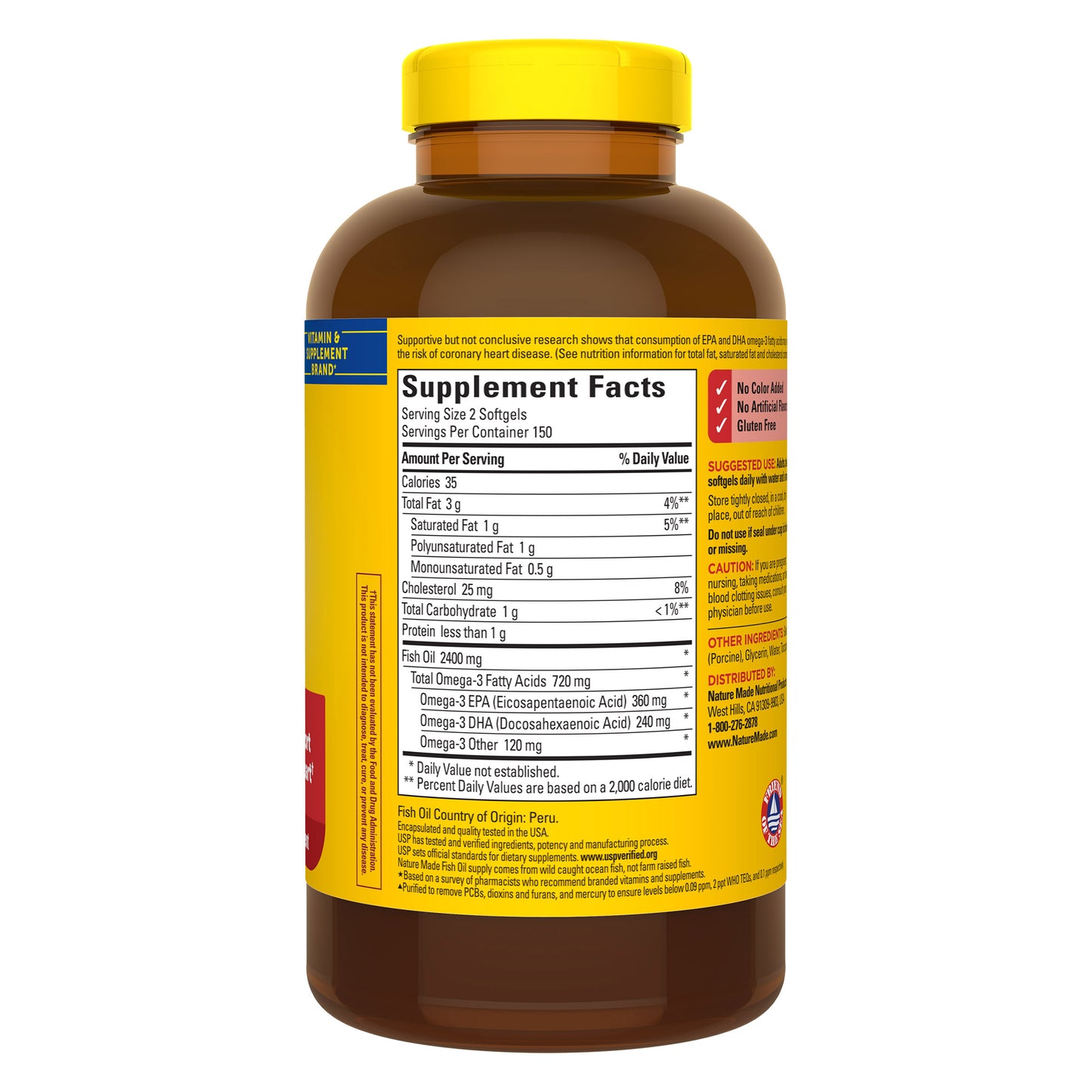 Nature Made Fish Oil 2400 Mg, 300 Softgels