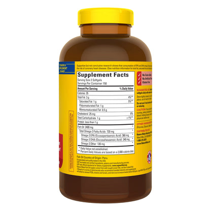 Nature Made Fish Oil 2400 Mg, 300 Softgels