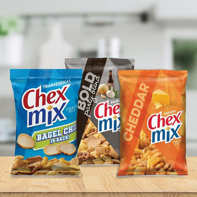 Chex Mix Snack Mix, Traditional, Savory Snack Bag, 8.75 Oz