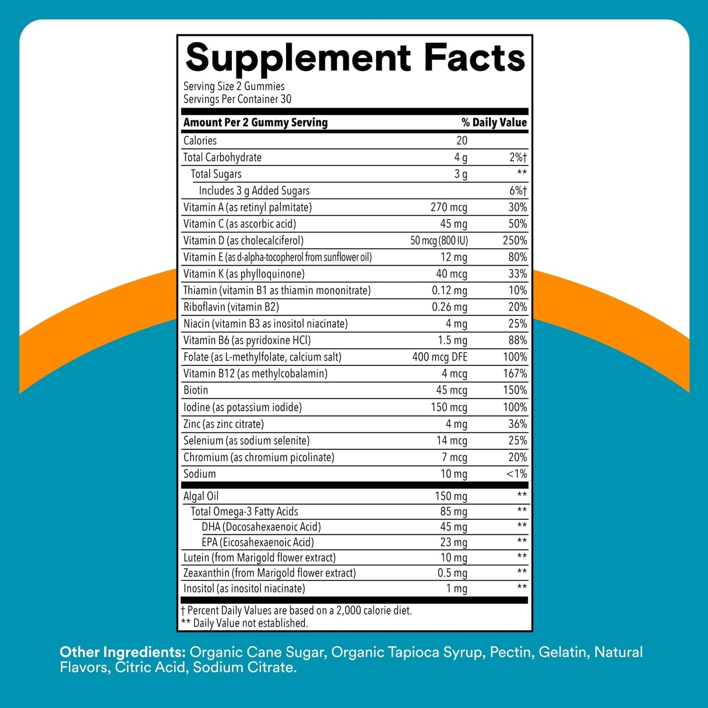 Smartypants Teen Guy Multivitamin Gummies - Improved Formula: Omega 3 (DHA/EPA), Vitamin D3, C, Vitamin B12, B6, A, K & Zinc, Folate, Gluten Free, Fruit Flavor, 60 Count (30 Day Supply)