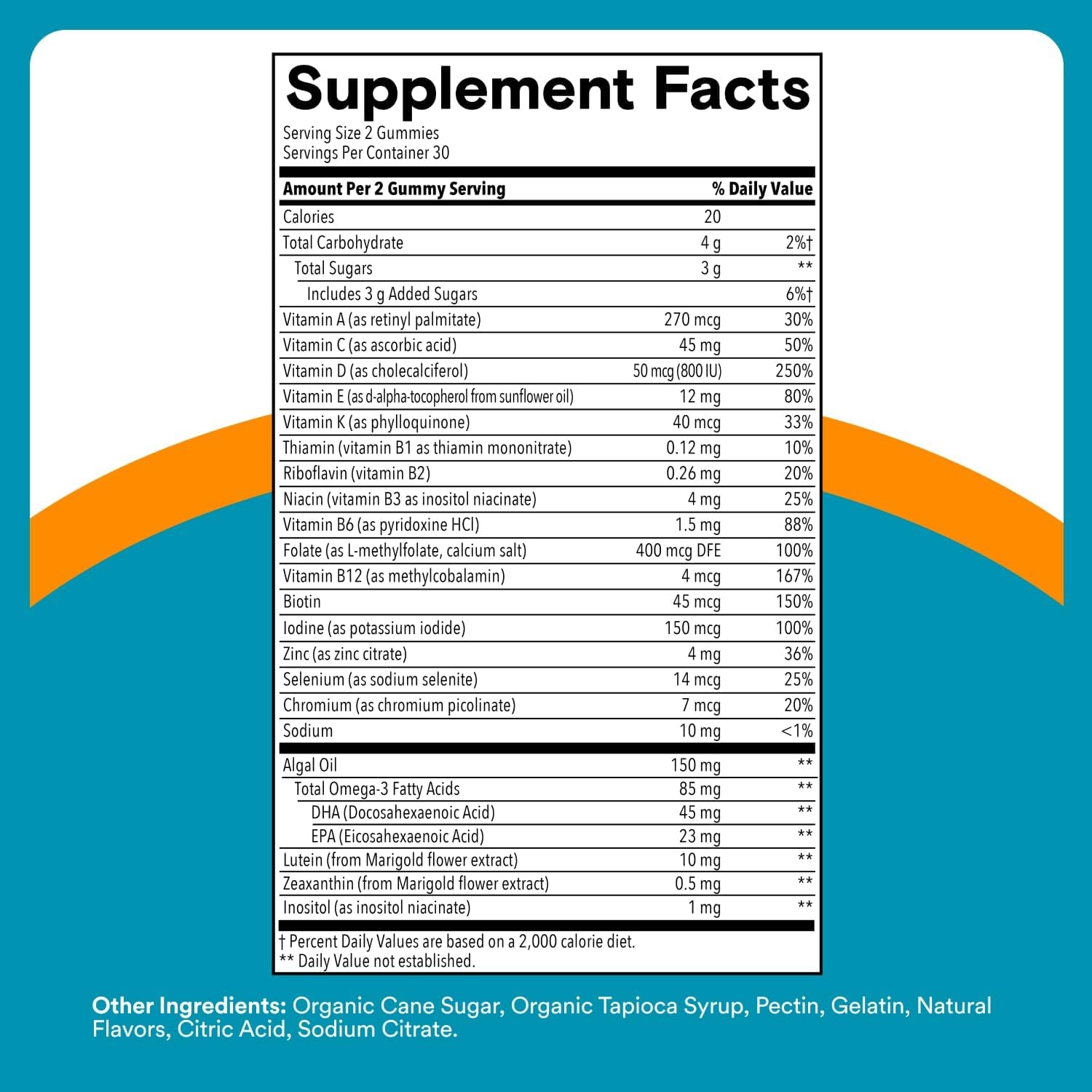 Smartypants Teen Guy Multivitamin Gummies - Improved Formula: Omega 3 (DHA/EPA), Vitamin D3, C, Vitamin B12, B6, A, K & Zinc, Folate, Gluten Free, Fruit Flavor, 60 Count (30 Day Supply)