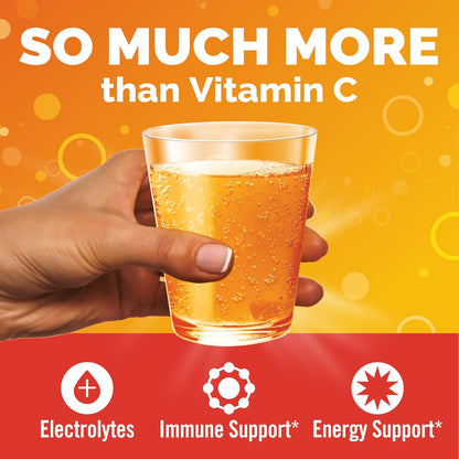 Emergen-C 1000Mg Vitamin C Powder for Daily Immune Support Caffeine Free Vitamin C Supplements with Zinc and Manganese, B Vitamins and Electrolytes, Super Orange Flavor - 30 Count
